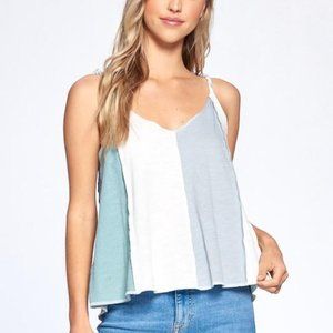 Twist Strap Colorblock Tank